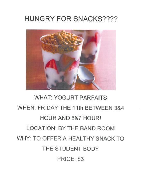 Yogurt Parfaits for Sale
