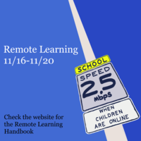 Remote Learning / Aprendizaje remote 11/16 - 11/20